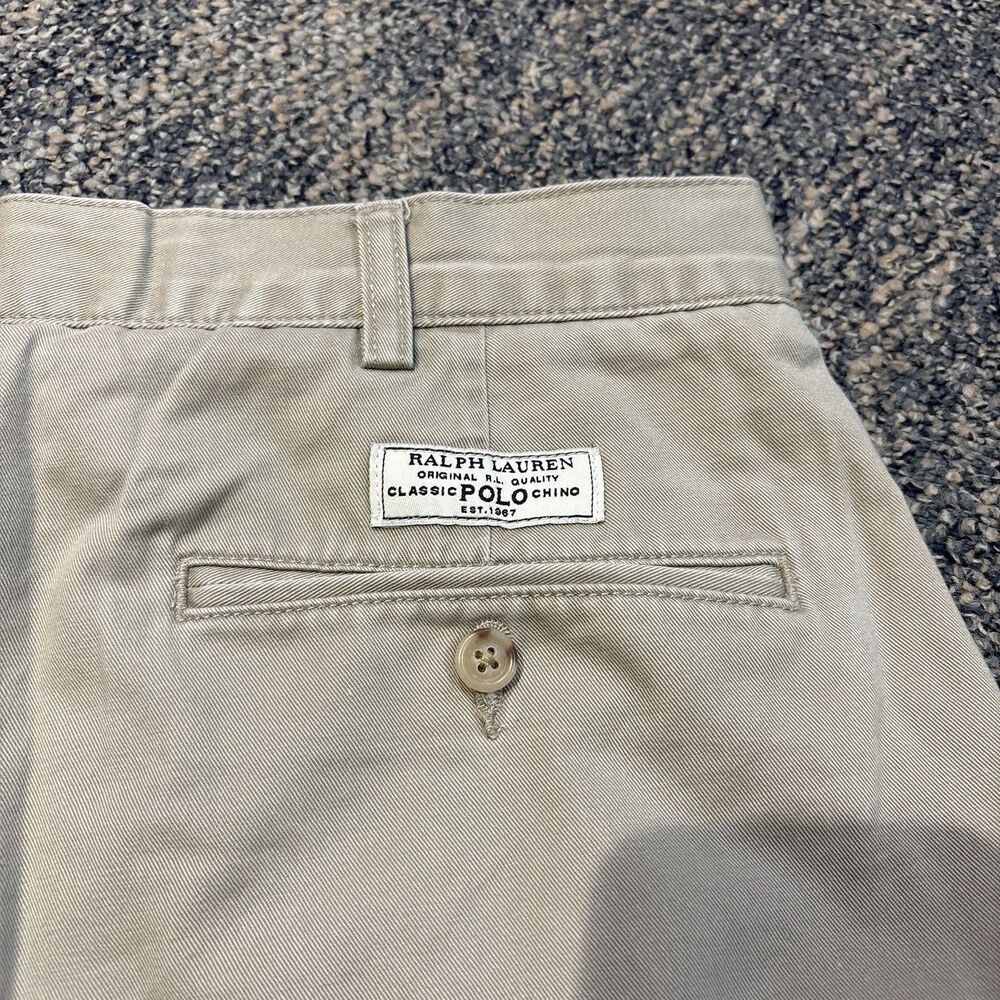 Lot Of 2 Polo Ralph Lauren Cotton Men’s Shorts 9” Size 36 Chino Yellow And Beige - Picture 11 of 14